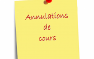 Annulation de cours